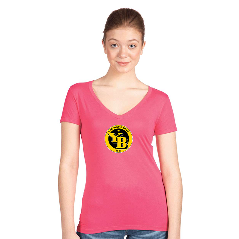 Women's  Young Boys Soccer Next Level V-Neck T-Shirt